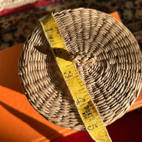 Rattan basket with lid round natural vintage - Picture 5 of 9